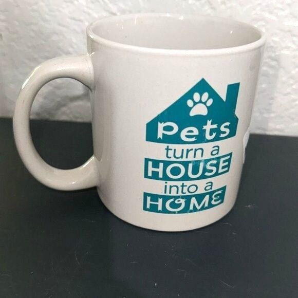 Pets Turn A House Into A Home Ceramic Coffee Mug - Picture 2 of 5